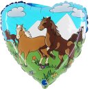 Grabo Folienballon Pferde  ø46cm unverpackt-1St