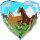 Grabo Folienballon Pferde  ø46cm unverpackt-1St