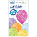 Belbal Premium Luftballon -Zahl 2- ø30cm Mix-6St