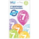 Belbal Premium Luftballon -Zahl 7- ø30cm Mix-6St