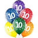 Belbal Premium Luftballon -Zahl 10- ø30cm Mix-6St