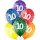 Belbal Premium Luftballon -Zahl 10- ø30cm Mix-6St