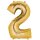 Globos Folienballon -Zahl 2- Gold Folie 86cm-1St