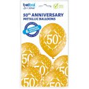 Belbal Premium Luftballon -Zahl 50- ø30cm gold-6St