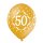Belbal Premium Luftballon -Zahl 50- ø30cm gold-6St