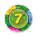 Luftballon -Zahl 7- Happy Birthday Mix Folie ø45cm