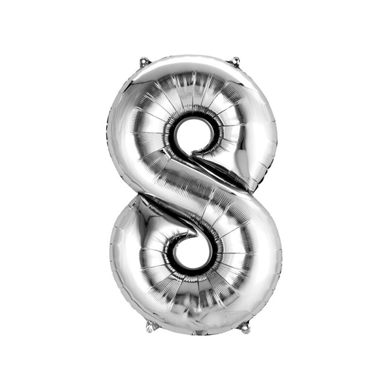 Folat Luftballons Zahl 8-5, 5 Stück, Heliumgeeignet | Allover Print, Latex, Ca. 30 Cm (12 Zoll)