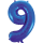 Globos Folienballon -Zahl 9- Blau-Dunkelblau Folie 86cm-1St