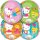 Luftballon Hello Kitty 4 Motive Orbz kugelrund Folie &oslash;40cm