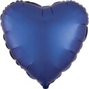 Globos Folienballon Herz Blau-Dunkelblau  ø45cm...
