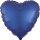 Globos Folienballon Herz Blau-Dunkelblau  ø45cm unverpackt-1St