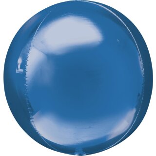 Anagram Folienballon Blau ø40cm Orbz kugelrund-1St
