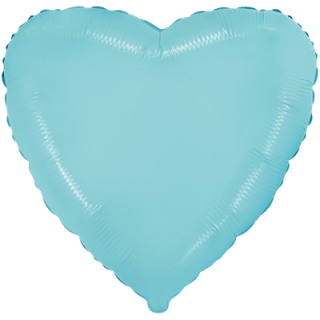 Flexmetal Folienballon Herz Blau-Hellblau  ø45cm unverpackt-1St