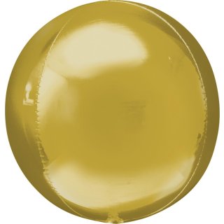 Luftballon Gold Orbz kugelrund Folie &oslash;40cm