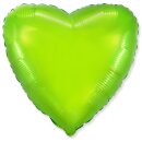 Anagram Folienballon Herz Grün-Limone  ø45cm-1St