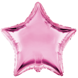Anagram Folienballon Stern Rosa ø45cm unverpackt-1St