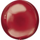 Luftballon Rot Orbz kugelrund Folie &oslash;40cm
