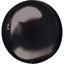 Anagram Folienballon Schwarz ø40cm Orbz kugelrund-1St