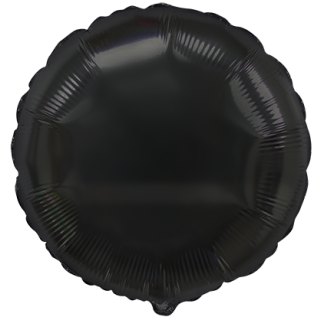 Flexmetal Folienballon Schwarz ø45cm unverpackt-1St