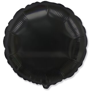 Flexmetal Folienballon Schwarz ø45cm unverpackt-1St