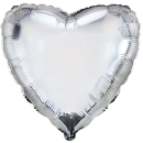 Flexmetal Folienballon Herz Silber  ø45cm...