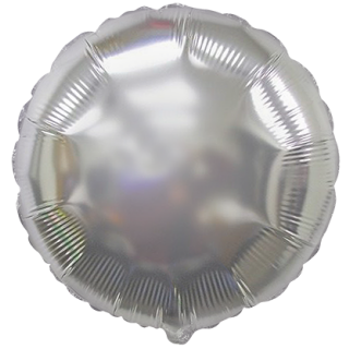 Globos Folienballon Silber ø45cm unverpackt-1St