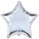 Globos Folienballon Stern Silber ø45cm unverpackt-1St