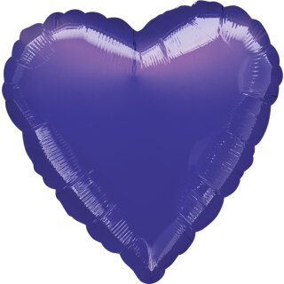 Anagram Folienballon Herz Violett  ø45cm-1St