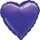 Anagram Folienballon Herz Violett  ø45cm-1St