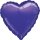 Herzballon Violett Folie &oslash;45cm