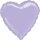 Herzballon Violett-Lavendel Folie ø45cm