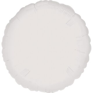 Flexmetal Folienballon Weiß ø45cm unverpackt-1St