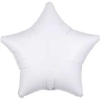 Globos Folienballon Stern Weiß ø45cm unverpackt-1St