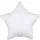 Globos Folienballon Stern Weiß ø45cm unverpackt-1St