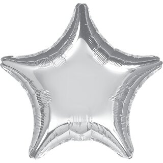 Flexmetal Folienballon Stern Silber Jumbo ø75cm unverpackt-1St