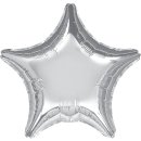 Sternballon Silber Folie-Jumbo ø75cm