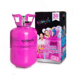 Helium-Ballongas Einwegflasche f&uuml;r bis zu 30 Luftballons &oslash;23cm 0,25 m&sup3;