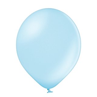 100 Luftballons Blau-Hellblau Metallic &oslash;12,5cm