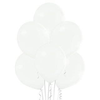 100 Luftballons Weiß Pastel ø23cm