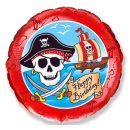 Luftballon Happy Birthday Piratenparty Folie &oslash;45cm