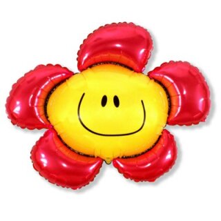 Flexmetal Folienballon Blume Rot 104cm unverpackt-1St