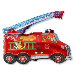 Flexmetal Folienballon Feuerwehrauto Katzen 78cm unverpackt-1St