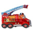 Flexmetal Folienballon Feuerwehrauto Katzen 78cm...