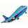 Flexmetal Folienballon Flugzeug Blau 100cm unverpackt-1St