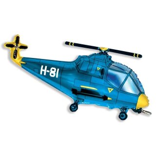 Flexmetal Folienballon Hubschrauber Blau 96cm-1St