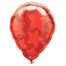 Anagram Folienballon Sterne Rot  ø45cm unverpackt-1St