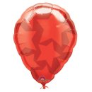 Luftballon Sterne Rot Folie &oslash;45cm