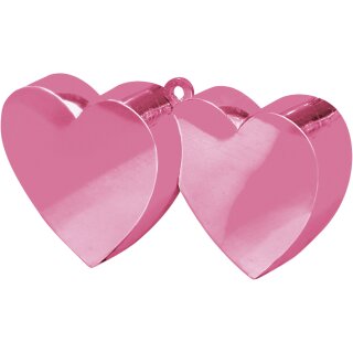 Amscan Ballongewicht Doppelherz Rosa 170g