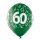 6 Luftballons Zahl 60 Mix &oslash;30cm
