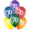 Belbal Premium Luftballon -Zahl 70- ø30cm Mix-6St
